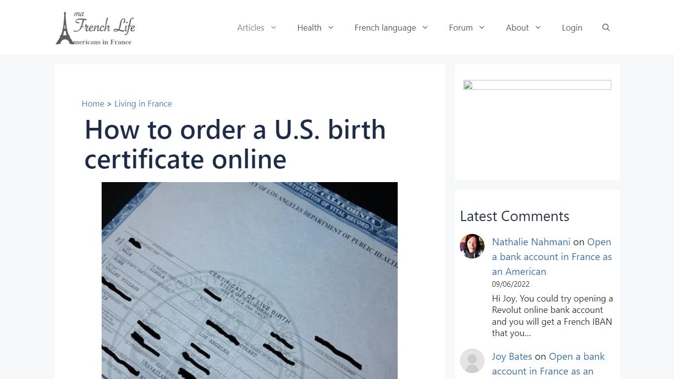 How to order a U.S. birth certificate online - ma French Life